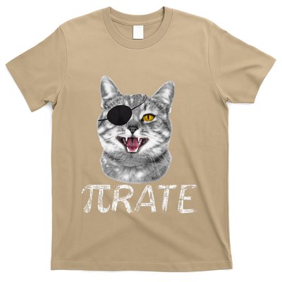 Funny Pi Day Math Science Cat Pirate T-Shirt