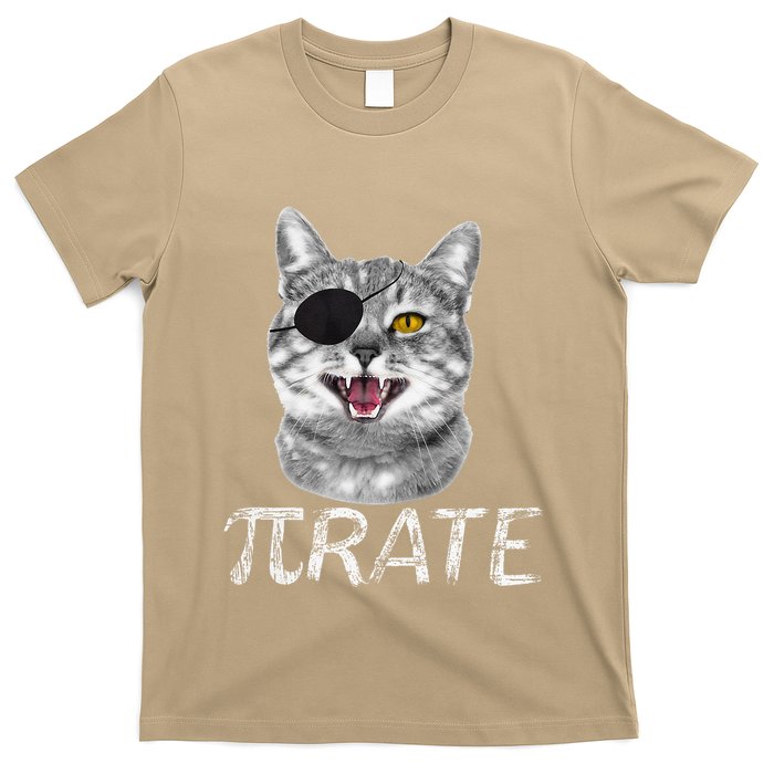 Funny Pi Day Math Science Cat Pirate T-Shirt