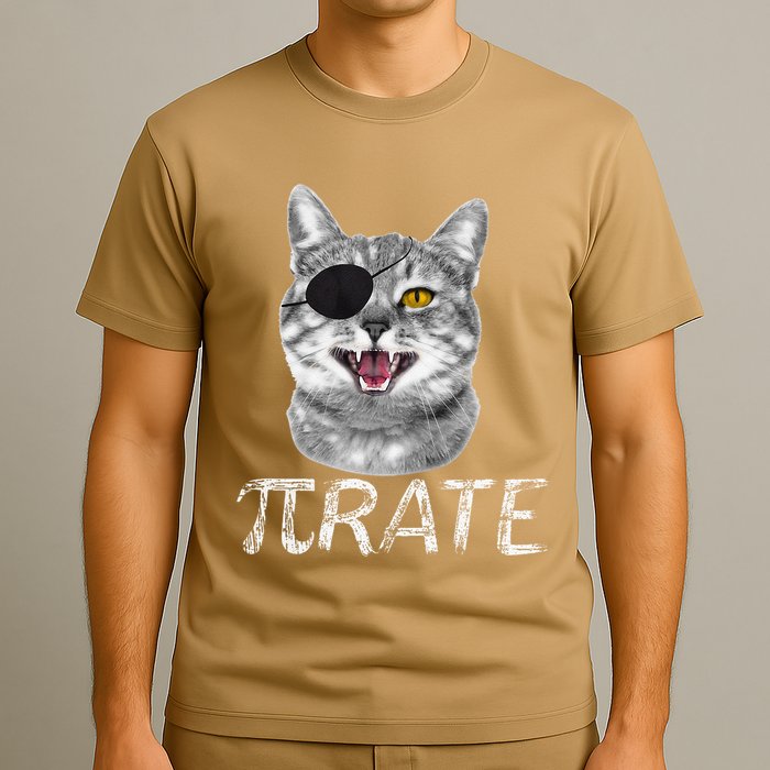 Funny Pi Day Math Science Cat Pirate T-Shirt