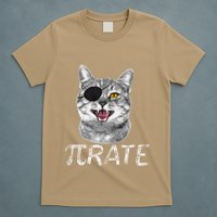 Funny Pi Day Math Science Cat Pirate T-Shirt