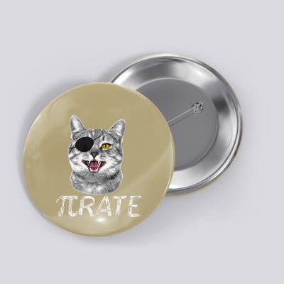 Funny Pi Day Math Science Cat Pirate Button