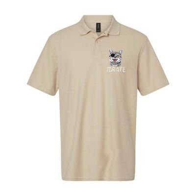 Funny Pi Day Math Science Cat Pirate Polo
