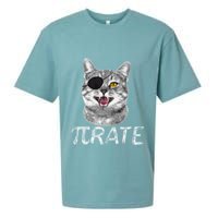 Funny Pi Day Math Science Cat Pirate Sueded Cloud Jersey T-Shirt
