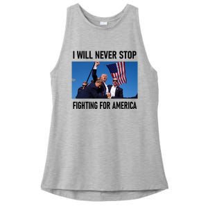 Former President Donald Trump Supporters Ladies PosiCharge Tri-Blend Wicking Tank