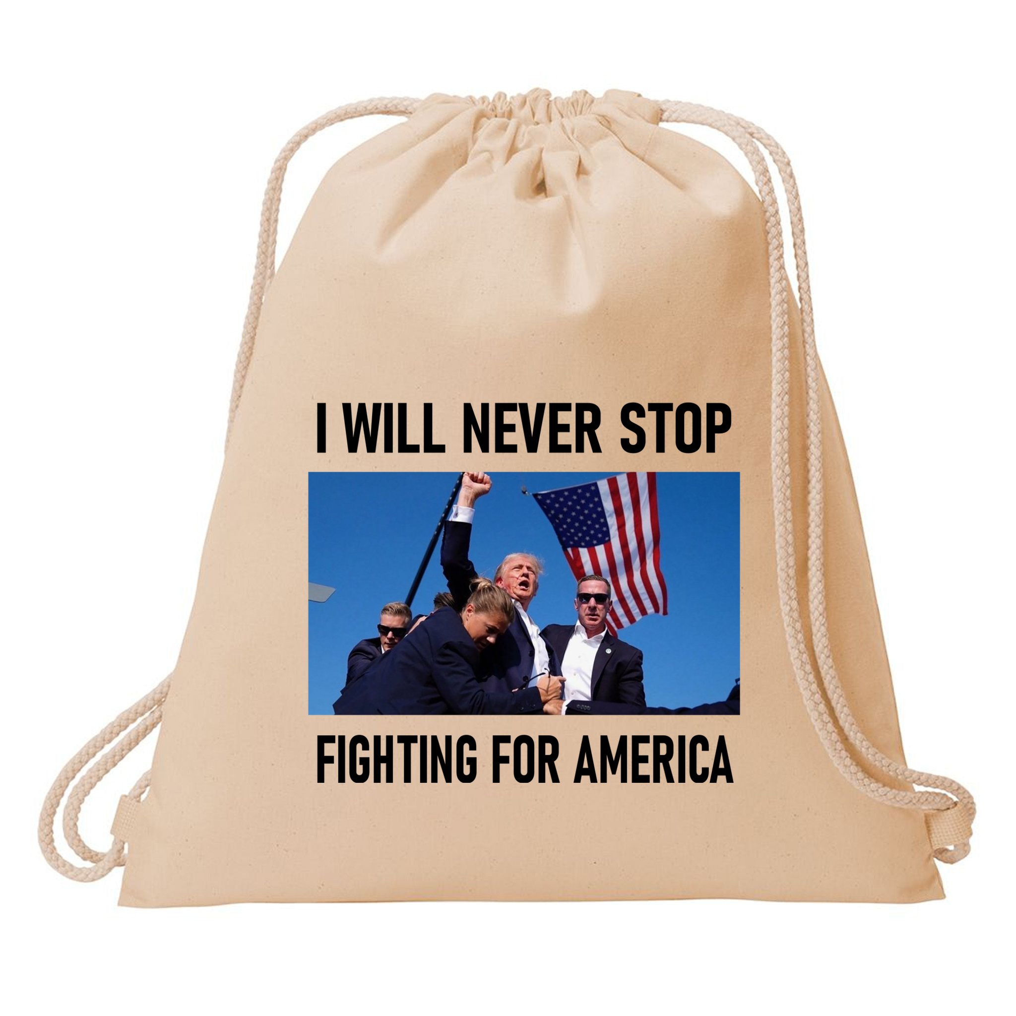 Former President Donald Trump Supporters Drawstring Bag