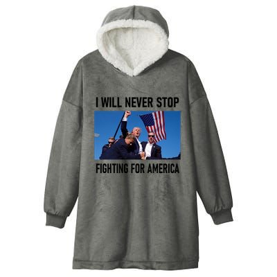 Former President Donald Trump Supporters Hooded Wearable Blanket