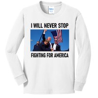 Former President Donald Trump Supporters Kids Long Sleeve Shirt