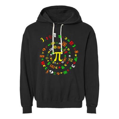 Funny Pi Day Spiral Pi Math For Pi Day 3 14 Garment-Dyed Fleece Hoodie