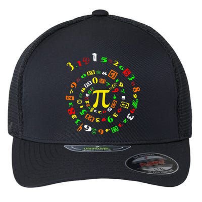 Funny Pi Day Spiral Pi Math For Pi Day 3 14 Flexfit Unipanel Trucker Cap