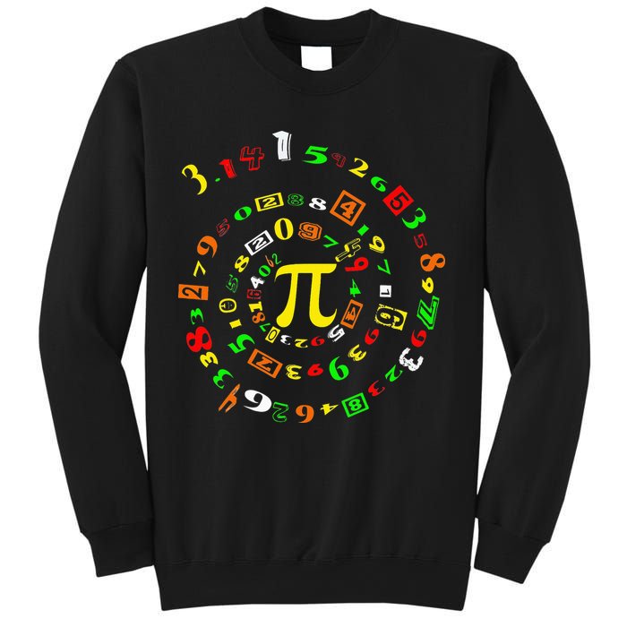 Funny Pi Day Spiral Pi Math For Pi Day 3 14 Sweatshirt