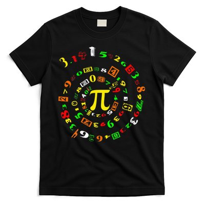 Funny Pi Day Spiral Pi Math For Pi Day 3 14 T-Shirt