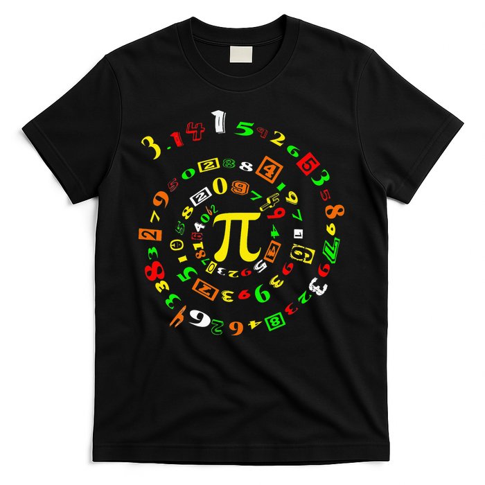 Funny Pi Day Spiral Pi Math For Pi Day 3 14 T-Shirt
