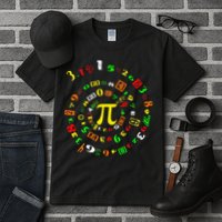 Funny Pi Day Spiral Pi Math For Pi Day 3 14 Tall T-Shirt