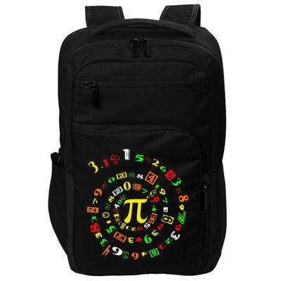 Funny Pi Day Spiral Pi Math For Pi Day 3 14 Impact Tech Backpack