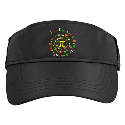 Funny Pi Day Spiral Pi Math For Pi Day 3 14 Adult Drive Performance Visor