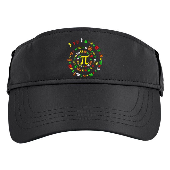 Funny Pi Day Spiral Pi Math For Pi Day 3 14 Adult Drive Performance Visor