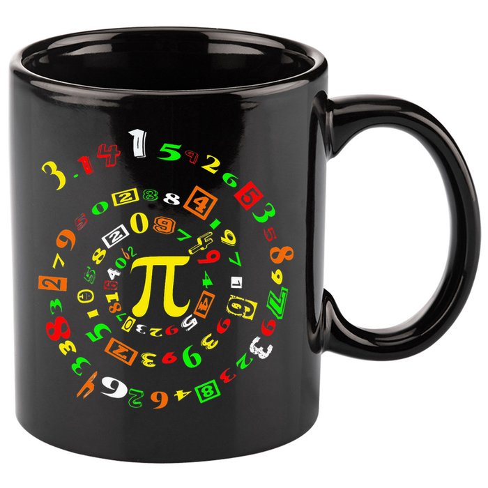 Funny Pi Day Spiral Pi Math For Pi Day 3 14 11oz C Handle Ceramic Mug
