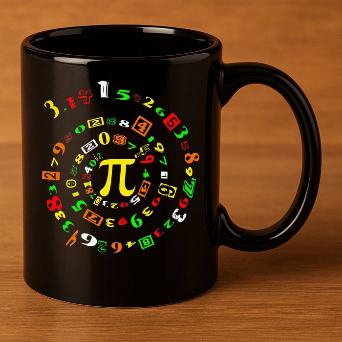 Funny Pi Day Spiral Pi Math For Pi Day 3 14 11oz C Handle Ceramic Mug