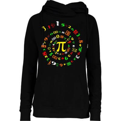 Funny Pi Day Spiral Pi Math For Pi Day 3 14 Womens Funnel Neck Pullover Hood