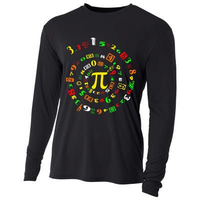 Funny Pi Day Spiral Pi Math For Pi Day 3 14 Cooling Performance Long Sleeve Crew