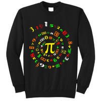 Funny Pi Day Spiral Pi Math For Pi Day 3 14 Tall Sweatshirt