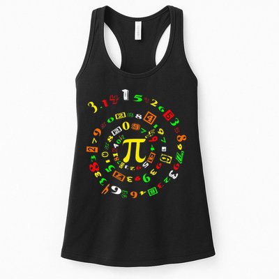 Funny Pi Day Spiral Pi Math For Pi Day 3 14 Womens Tank Top