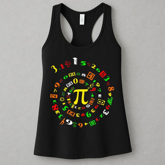 Funny Pi Day Spiral Pi Math For Pi Day 3 14 Womens Tank Top