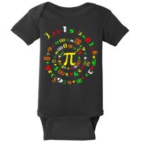 Funny Pi Day Spiral Pi Math For Pi Day 3 14 Baby Bodysuit
