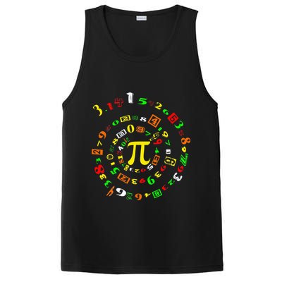 Funny Pi Day Spiral Pi Math For Pi Day 3 14 PosiCharge Competitor Tank