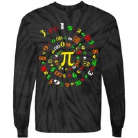 Funny Pi Day Spiral Pi Math For Pi Day 3 14 Tie-Dye Long Sleeve Shirt