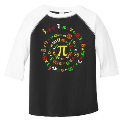 Funny Pi Day Spiral Pi Math For Pi Day 3 14 Toddler Fine Jersey T-Shirt