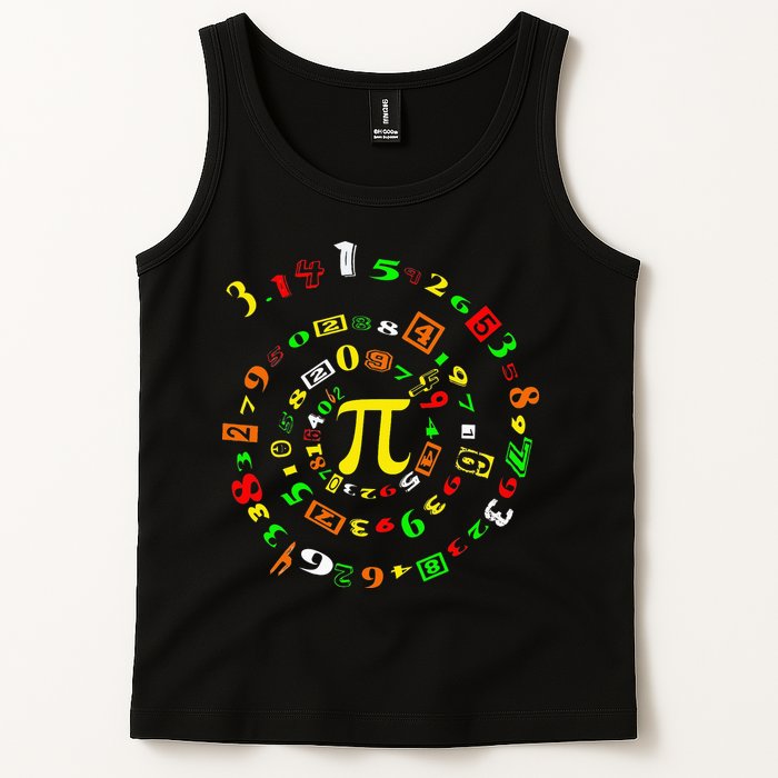 Funny Pi Day Spiral Pi Math For Pi Day 3 14 Tank Top