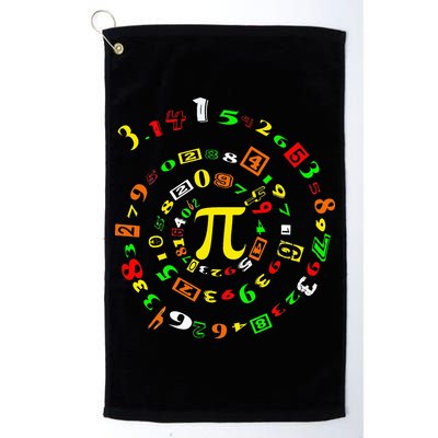 Funny Pi Day Spiral Pi Math For Pi Day 3 14 Golf Towel