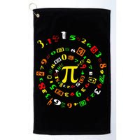 Funny Pi Day Spiral Pi Math For Pi Day 3 14 Golf Towel