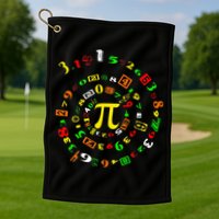 Funny Pi Day Spiral Pi Math For Pi Day 3 14 Golf Towel