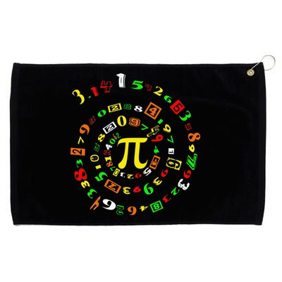 Funny Pi Day Spiral Pi Math For Pi Day 3 14 Grommeted Golf Towel