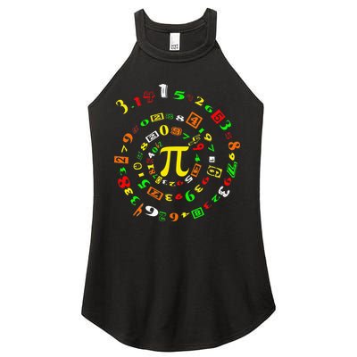 Funny Pi Day Spiral Pi Math For Pi Day 3 14 Women's Perfect Tri Rocker Tank
