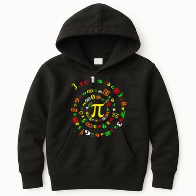 Funny Pi Day Spiral Pi Math For Pi Day 3 14 Kids Hoodie