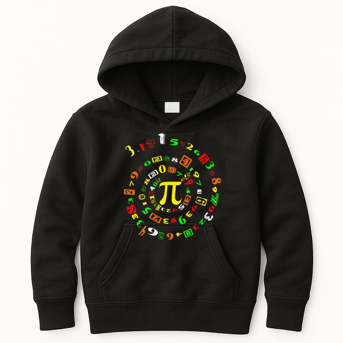 Funny Pi Day Spiral Pi Math For Pi Day 3 14 Kids Hoodie