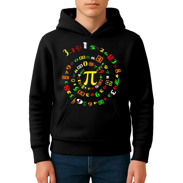 Funny Pi Day Spiral Pi Math For Pi Day 3 14 Kids Hoodie