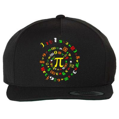 Funny Pi Day Spiral Pi Math For Pi Day 3 14 Wool Snapback Cap