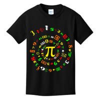 Funny Pi Day Spiral Pi Math For Pi Day 3 14 Kids T-Shirt