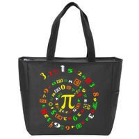 Funny Pi Day Spiral Pi Math For Pi Day 3 14 Zip Tote Bag