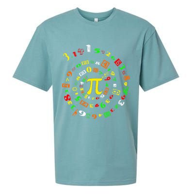 Funny Pi Day Spiral Pi Math For Pi Day 3 14 Sueded Cloud Jersey T-Shirt
