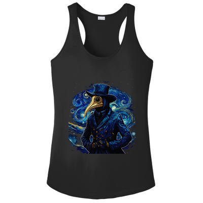 Funny Plague Doctor Starry Night Van Gogh leeches medical Ladies PosiCharge Competitor Racerback Tank