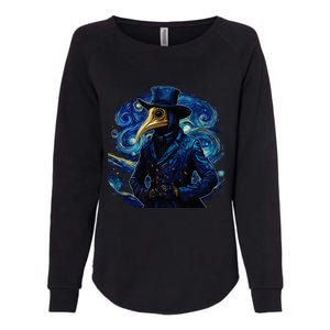 Funny Plague Doctor Starry Night Van Gogh leeches medical Womens California Wash Sweatshirt