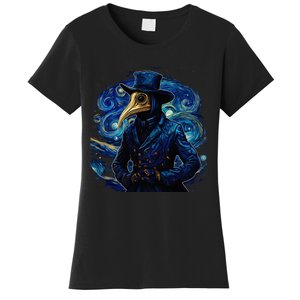 Funny Plague Doctor Starry Night Van Gogh leeches medical Women's T-Shirt