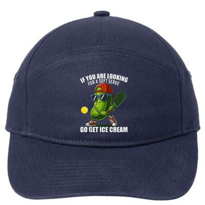 Funny Pickleball Design Funny Pickle Pickleball Lover 7-Panel Snapback Hat