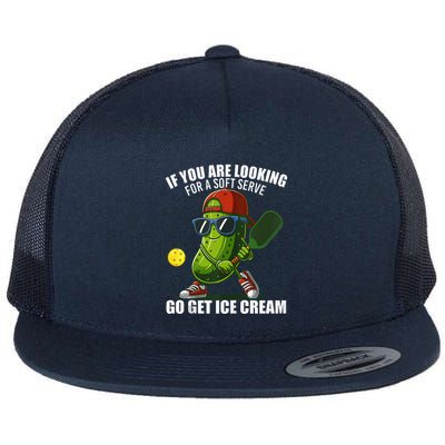 Funny Pickleball Design Funny Pickle Pickleball Lover Flat Bill Trucker Hat