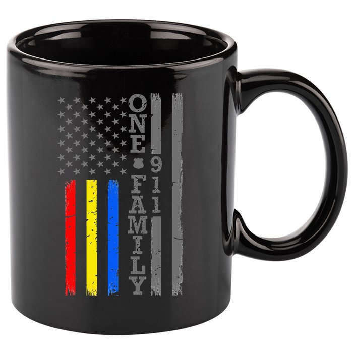 Fire Police Dispatcher 911 Emergency Services 11oz C Handle Ceramic Mug
